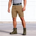 thumbnail image 3 of Men's Camouflage Cargo Shorts Multi-Pocket Elastic Waistband Shorts Drawstring Ripstop Straight Leg Cargo Shorts Lightweight Stretch Summer Casual Baggy Bermuda Shorts,Brown XL, 3 of 4