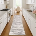 thumbnail image 6 of iOhouze Runner Rug 2x8 Kitchen Runner Rugs Non-Slip Washable Soft Print Distressed Carpet Runner for Entryway Bathroom Laundry Room Foyer，Grey/Light Beige/Brown, 6 of 8