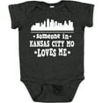 thumbnail image 3 of Inktastic Kansas City Missouri Loves Me Skyline Boys or Girls Baby Bodysuit, 3 of 5