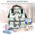 thumbnail image 5 of Daiia Cute Raccoon Large Capacity Baby Bag Waterproof Stylish Diaper Bag Mummy Backpack Adjustable Straps Diaper BagBaby Essentials Bag, 5 of 6