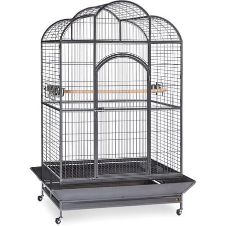 Prevue Pet Products Wrought Iron Silverado Macaw Dometop Bird Cage, Silver