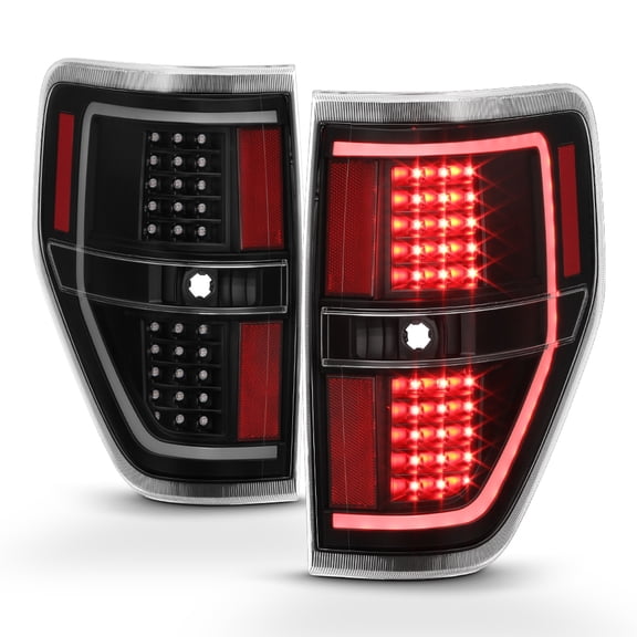 NEW Black 2009-2014 Ford F150 LED Light Tube Tail Lights Brake Lamps Left Right