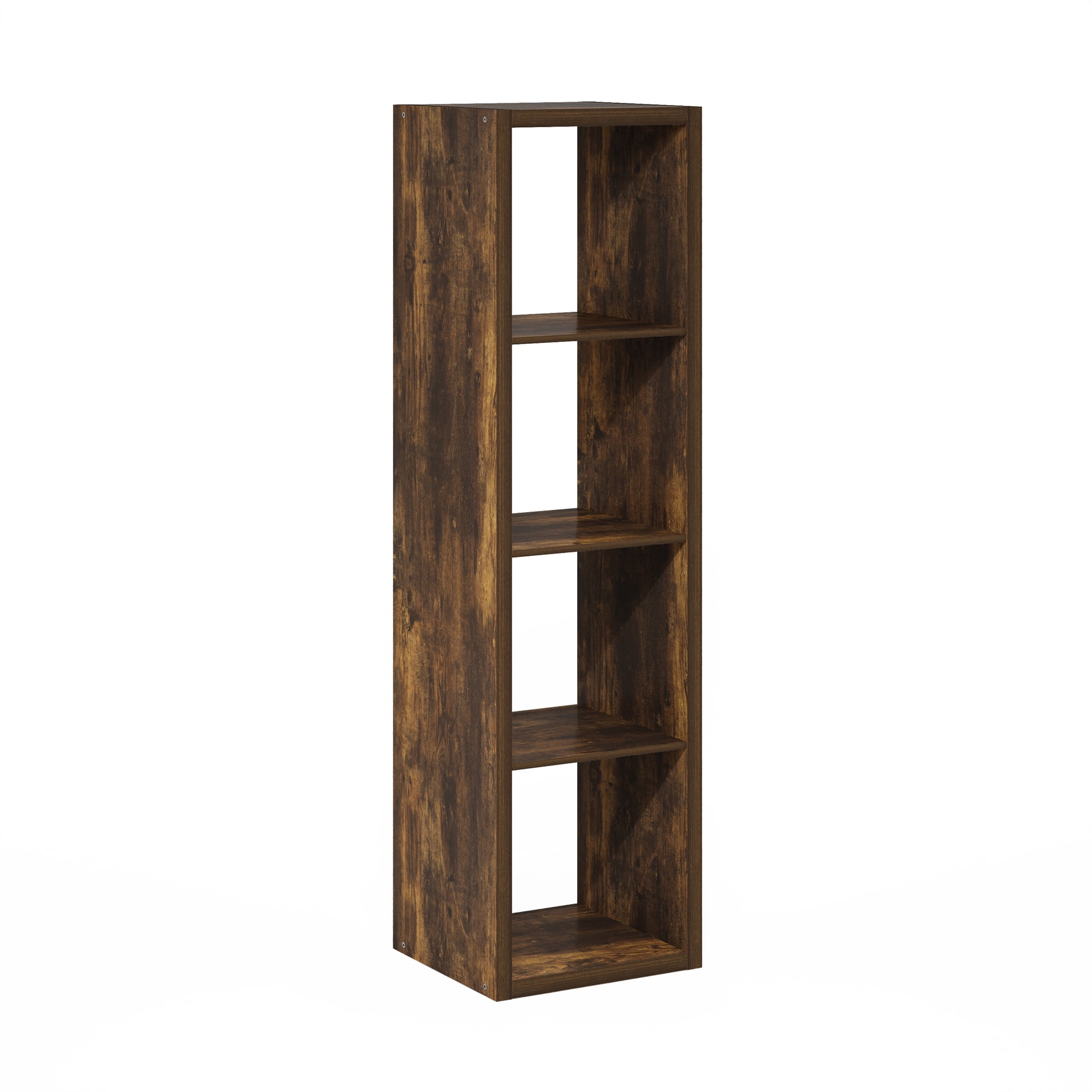 Furinno CUBICLE Open Back Decorative Verticle Cube Storage Organizer Amber Pine