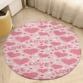 thumbnail image 6 of Valentine's Day Heart Round Carpet Circle Rug Outdoor Patio Area Rug Washable Large Area Rugs Hallway Room Decor Fitness Mats, 6 of 8