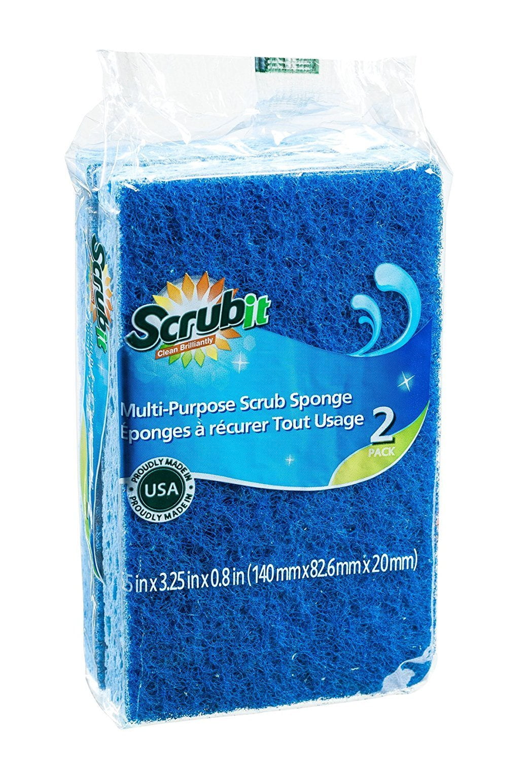 2 Multi-Purpose Scrub Sponge 4 Pack, Safe for most surfaces in the