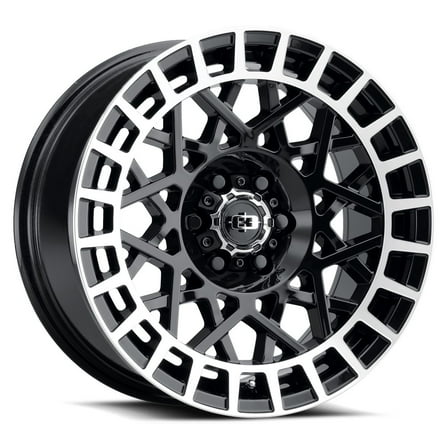 17x8.5 Vision 349 Savage Gloss Black Machined Lip Wheel 6x4.5 (12mm)