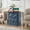 Navy Blue, variant on S-HOME 22 Inch Wide Fluted Nightstand With Charging Station, Wood 3 Drawer Dresser, Large Bedside Table For Living Room