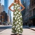 thumbnail image 7 of DISKEBUISS Women's Summer Sleeveless Dresses Fashion Print V Neck A Line Dress for Daily Casual Outing, 7 of 7