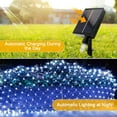 thumbnail image 3 of 4.9ft x 4.9ft Solar Net Mesh Lights, 96LED Waterproof Christmas Lights 8 Modes with Remote Decorative Lights for Garden Yard Bush Holiday New Years Party, Blue, 3 of 8