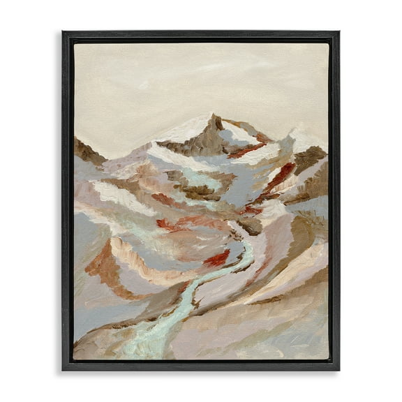 Stupell Industries Earthen Tones Landscape Landscape & Nature Painting Black Floater Framed Canvas Art Print Wall Art, 17 x 21