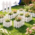 thumbnail image 4 of Plastic Garden Fence Border Edging Picket Fence With Stakes Lawn Flower Bed Divider Outdoor Garden Decor Easy Install Durable Reusable, Plant Protection Space Divider, for Garden Yard Lawn Beds, 4 of 6