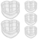 thumbnail image 1 of 5 cajas de almacenamiento transparentes con forma de corazón, cajas para joyas, pequeños contenedores para regalos., 1 of 5
