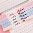 thumbnail image 4 of 6pcs Pastel Highlighter Pen Set for Students Large Capacity Eye-Care Markers for Journaling Notes Quick-Dry Dual-Tip Highlighters Cute School Supplies, 4 of 8