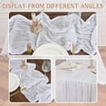 thumbnail image 4 of Bxaolu 1PC Cheesecloth Table Runner - 5.9ft Boho Gauze Cheese Cloth Table Runners for Bridal&nbsp;Decoration Wedding Party Summer Garden Farmhouse[White], 4 of 5