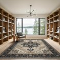 thumbnail image 2 of ODIKA 9'x12' Washable Area Rug Non-Shedding, Easy Care Crisp Edge Flat Tone Background Abstract Geometric Statement for Master Suite, California King, Under Bed, 2 of 7