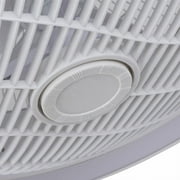 Miumaeov Modern Bladeless Ceiling Fan with Lights 22 Enclosed Ceiling Fan with Remote Control LED Dimmable Lighting Modes 3 Wind Speed and 3 Color White