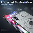 thumbnail image 6 of AUshell for iPhone Xs Max Case, Slide Camera Window Compatible wth MagSafe Rotating Kickstand Ring Silicone Military-grade Drop Resistant for iPhone Xs Max Magnetic Shockproof Shell, Gray, 6 of 6