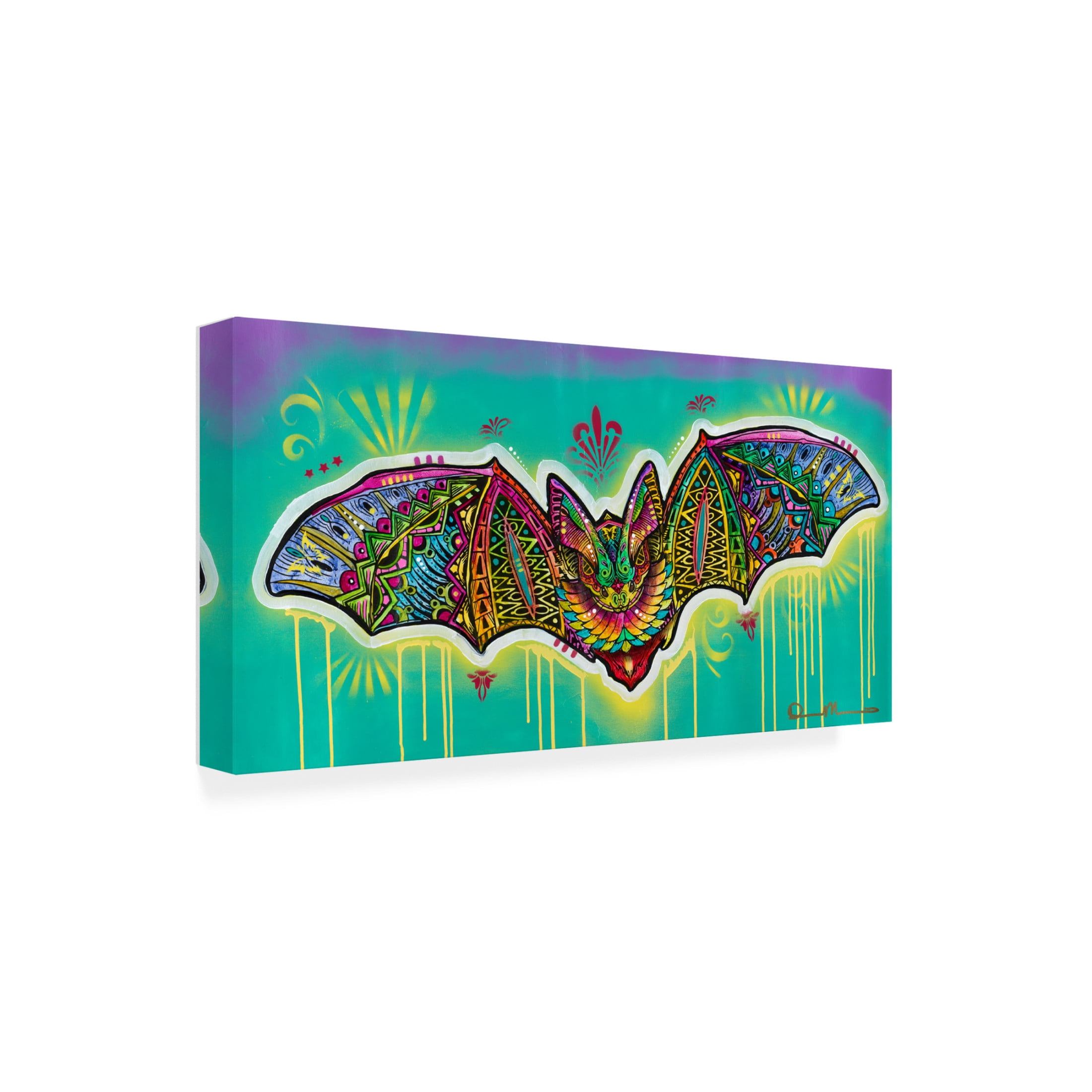 Canvas Wall Art - Dean Russo 'Shaman Bat' Wall Art for Living Room, Bedroom, or Office Décor by Trademark Fine Art - 32 x 16 Inches
