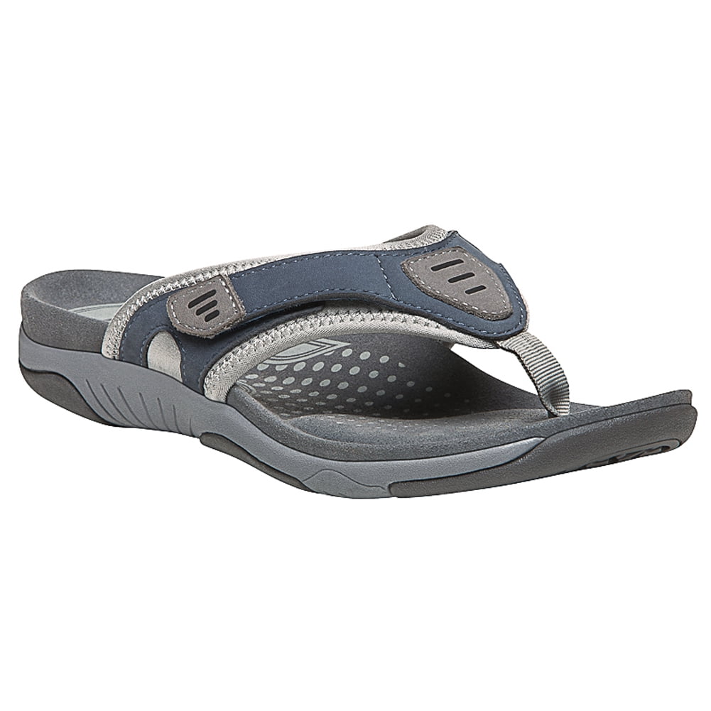 Propet - Propet Women's Nona Flip Flops Blue Nubuck Leather Neoprene ...