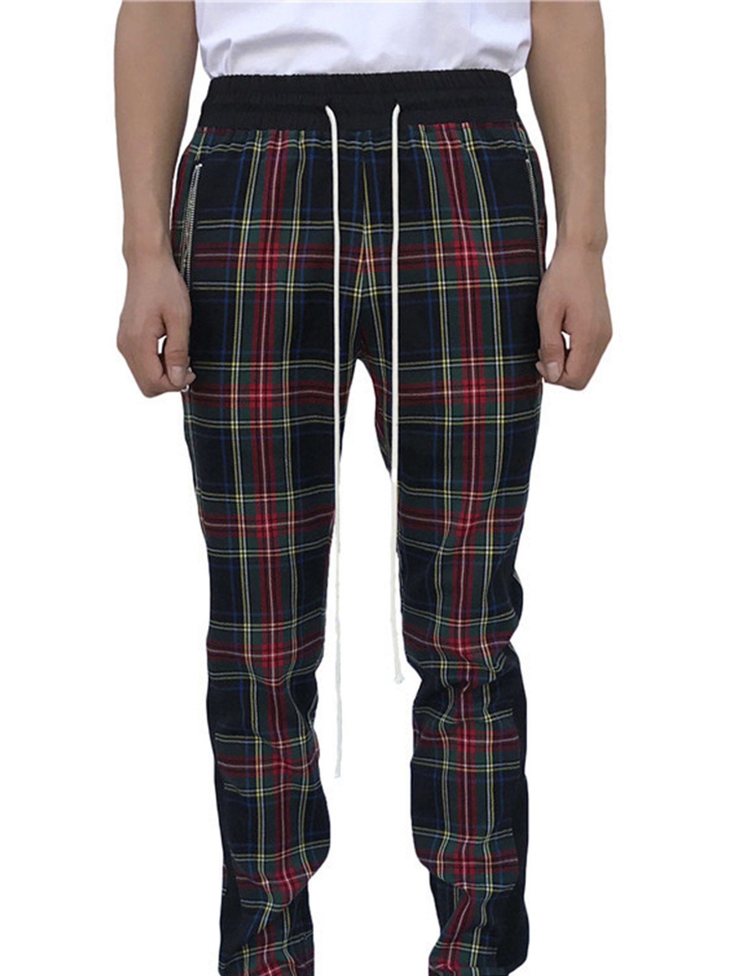 Pudcoco Men Long Sport Pants Gym Slim Fit Trousers Running Joggers Gym