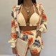 thumbnail image 2 of Traje de cintura de cintura deportiva con estampado floral de verano para mujer Traje de tres piezas informal de moda Wmkox8yi  bvn2826, 2 of 7