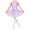 Light Lavender with Purple Bow, variant on Aideaone Toddler Girls Ballet Leotard with Tutu Skirt Ruffle Sleeve Dance Costume Ages 3-7