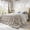 Cream White, Velvet, variant on Einfach Queen Bed Frame, Platform Bed with Upholstered Adjustable Headboard, White, Nubby Fabric