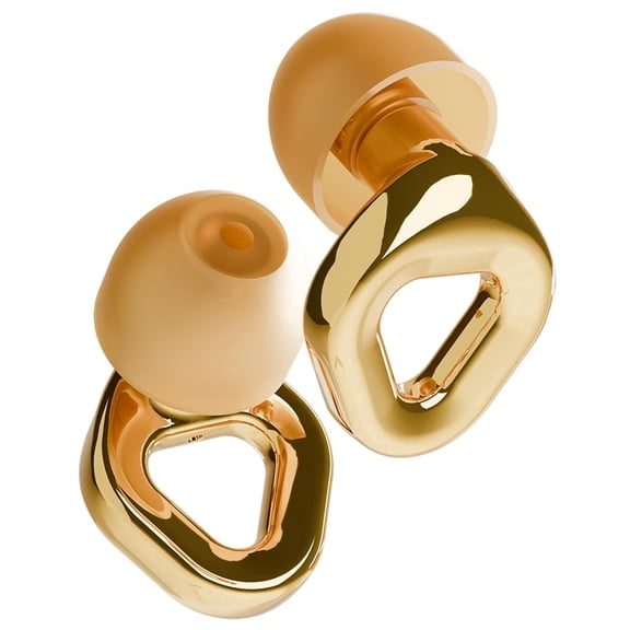Zenz Ignite Earplugs - 18dB Noise Reduction Ear Plugs for Concert, Music Festivals, DJs & Nightlife - Reusable Earplugs, Comfortable Fit with XS/S/M/L Eartips & Case (Gold)