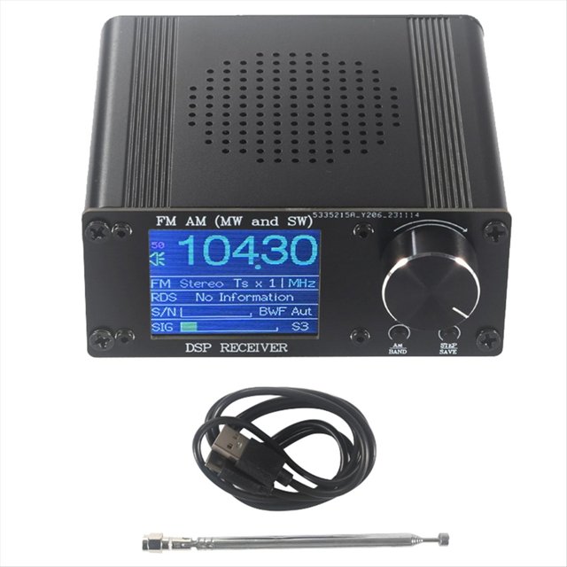 ATS-80 FM AM Receptor de Radio con Modulación de Amplitud y Modulación de Radiofrecuencia con Pantalla A Color