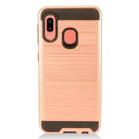 GSA Brushed Hybrid Case For Samsung Galaxy A10e - Rose Gold/Black