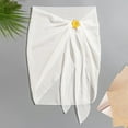 thumbnail image 3 of ZQUUVOU Swimsuit Coverups For Women Sarong Beach Bikini Wrap Sheer Short Skirt Chiffon Scarf For Swimwear (A-White,XL), 3 of 6
