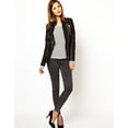 thumbnail image 4 of Noora Women's Doubles zipper black leather jacket , Biker Style Leather Jacket ST0312, 4 of 5