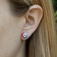 thumbnail image 2 of I Voted Red White Blue Patriotic Novelty Silver Plated Stud Earrings, 2 of 3