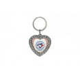 thumbnail image 1 of Toronto Blue Jays Bling Rhinestone Heart Key Chain, 1 of 3