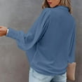 thumbnail image 4 of Ketyyh-chn99 Womens Shirts 2024 Casual Long Sleeve Button Down Blouses Tops Blue,M, 4 of 5
