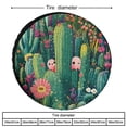 thumbnail image 2 of Heavy Duty Spare Tire Cover Watercolor Cactus Summer Waterproof Polyester Wheel Protectors Wheel Covers Green Cactus Tire Cover Universal Fit for Trailers SUV Truck Camper Travel 14inch, 2 of 8