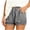Black, variant on Women's Summer Checkered Casual Shorts with Ruffled Hem and Drawstring Lightweight and Breathable for Daily Wear XL Blue