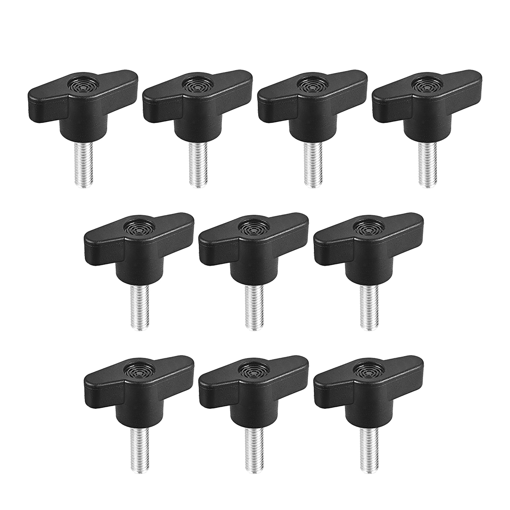 Clamping Handle Screw Knobs Handle M6 x 20mm Threaded TShape 10 pcs
