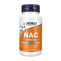 NOW Supplements, NAC (N-Acetyl-Cysteine) Tablets, 1000 mg, Free Radical Protection*, 60 Count