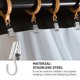 thumbnail image 3 of Curtain Rings with Hooks Stainless Steel Shower Curtain Clips for Drapery and Curtains Silver Color Displaying Photographs 100Pcs, 3 of 5