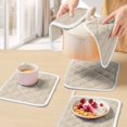thumbnail image 5 of Vintage Cream Pot Holders for Kitchen Heatproof Potholder, 5 Pack Farmhouse Retro Beige Solid Color Hot Pads Multipurpose Oven Pads Cloth Potholders Trivet for Cooking Baking, 5 of 8