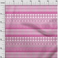thumbnail image 2 of oneOone Cotton Poplin Twill Fuschia Pink Fabric Geometric Tribal Quilting Supplies Print Sewing Fabric By The Yard 56 Inch Wide, 2 of 4