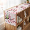 thumbnail image 6 of Table Runners 70 Inches Long Dress Scarves, Happy Easter Farmhouse Coffee/Dining/Kitchen Table Decor, Holiday Table Runner, Pink Spring Gnomes Eggs Flower Branch Rabbit 13x70 Inch, 6 of 9