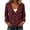 Wine, variant on Ovbmpzd V-Neck Fall Womens Tops Cardigan Wine Fuzzy Sweater Long Sleeve Lightweight Casual Tops,L
