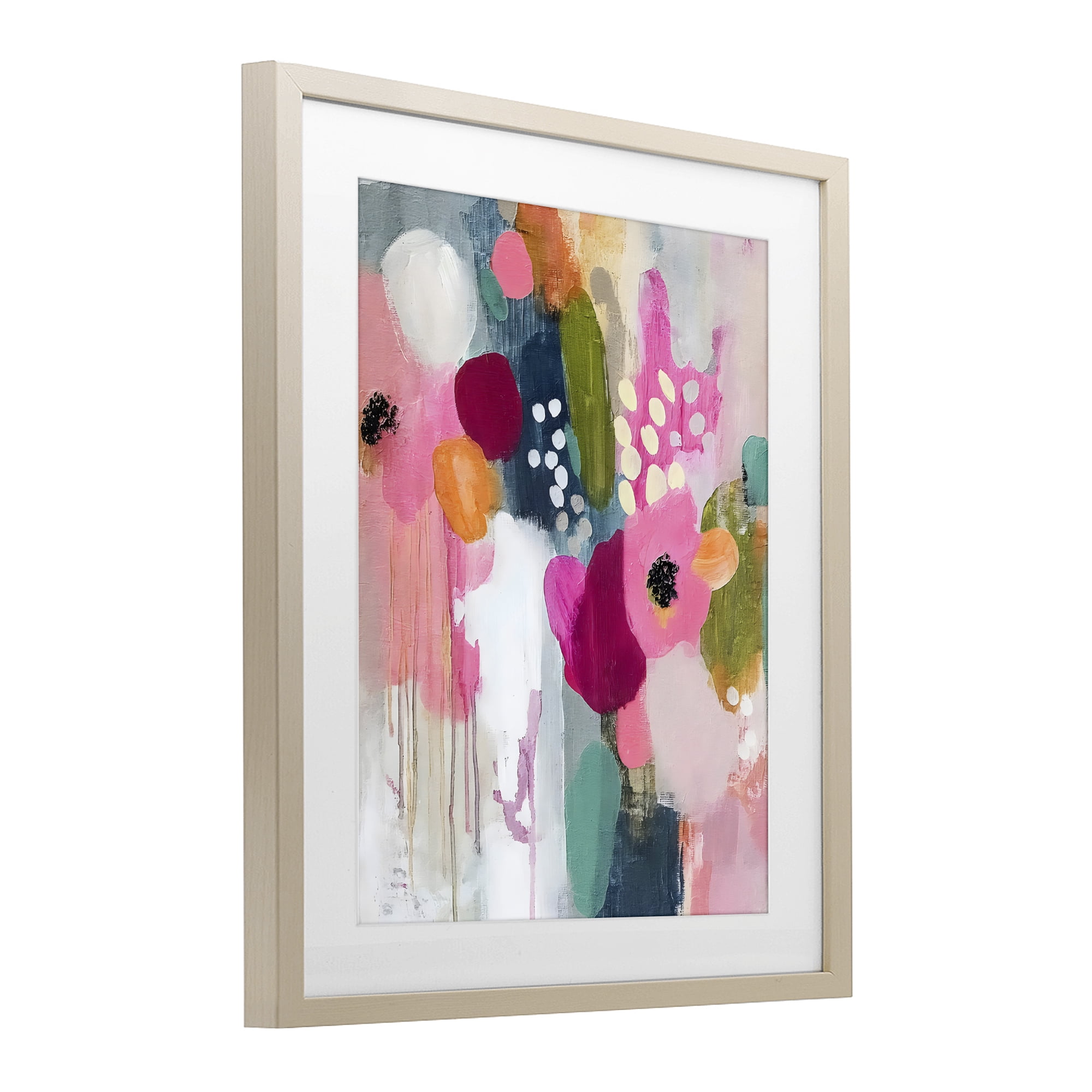 Stupell Industries Paint Drip Blooms Cascade Birch Framed Print Under Glass, design by Riley B