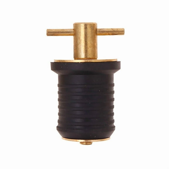 T-Handle Boat Drain Plug Twist -Turn Brass Steel Handle Boat Accessories Marine Rubber Plugs 25mm