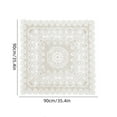 thumbnail image 3 of Square Lace Tablecloth, 90x90cm White Embroidered Table Cover, Polyester Fabric for Dining Tables, Coffee Tables, and Wedding Decor, 1 Piece, 3 of 7