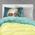 thumbnail image 2 of Halloween Scary Dachshund Red Brown Fabric Standard Pillowcase, 2 of 2