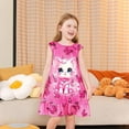 thumbnail image 2 of TAIAOJING Girls Summer Dresses Cute Animal Print Sleeveless Sleepwear Loungewear Nightwear Loose Fit Casual Play Dress For Toddlers Kids Age 3-10 Birthday 6-7Y, 2 of 5