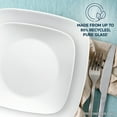 thumbnail image 4 of Corelle Pure White 12-Piece Square Glass Dinnerware Set (Service for 4), 4 of 8